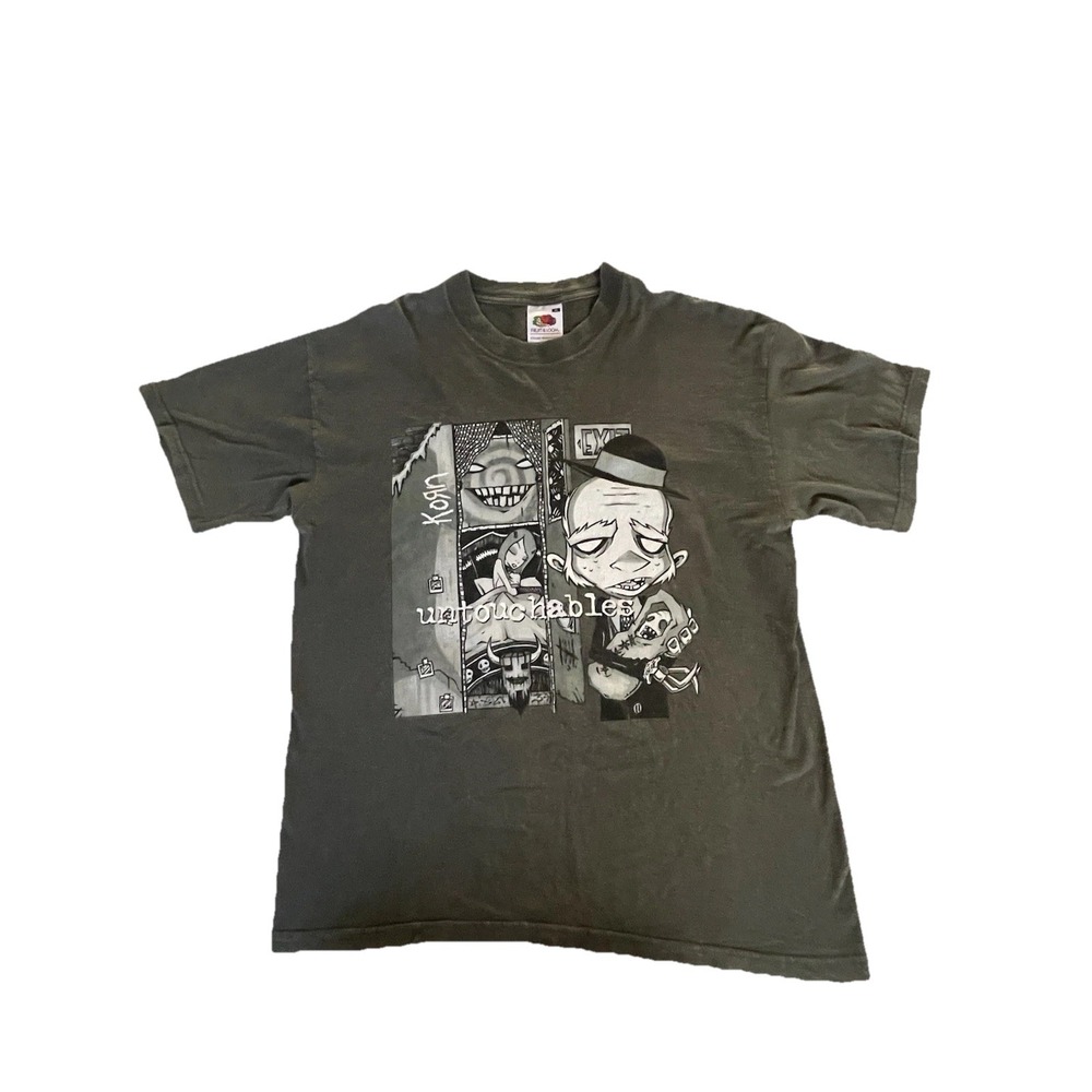 Korn Untouchables Pop Sux Tour 2002‎ T-Shirt Size M Vintage 2-Sided Graphic Tee